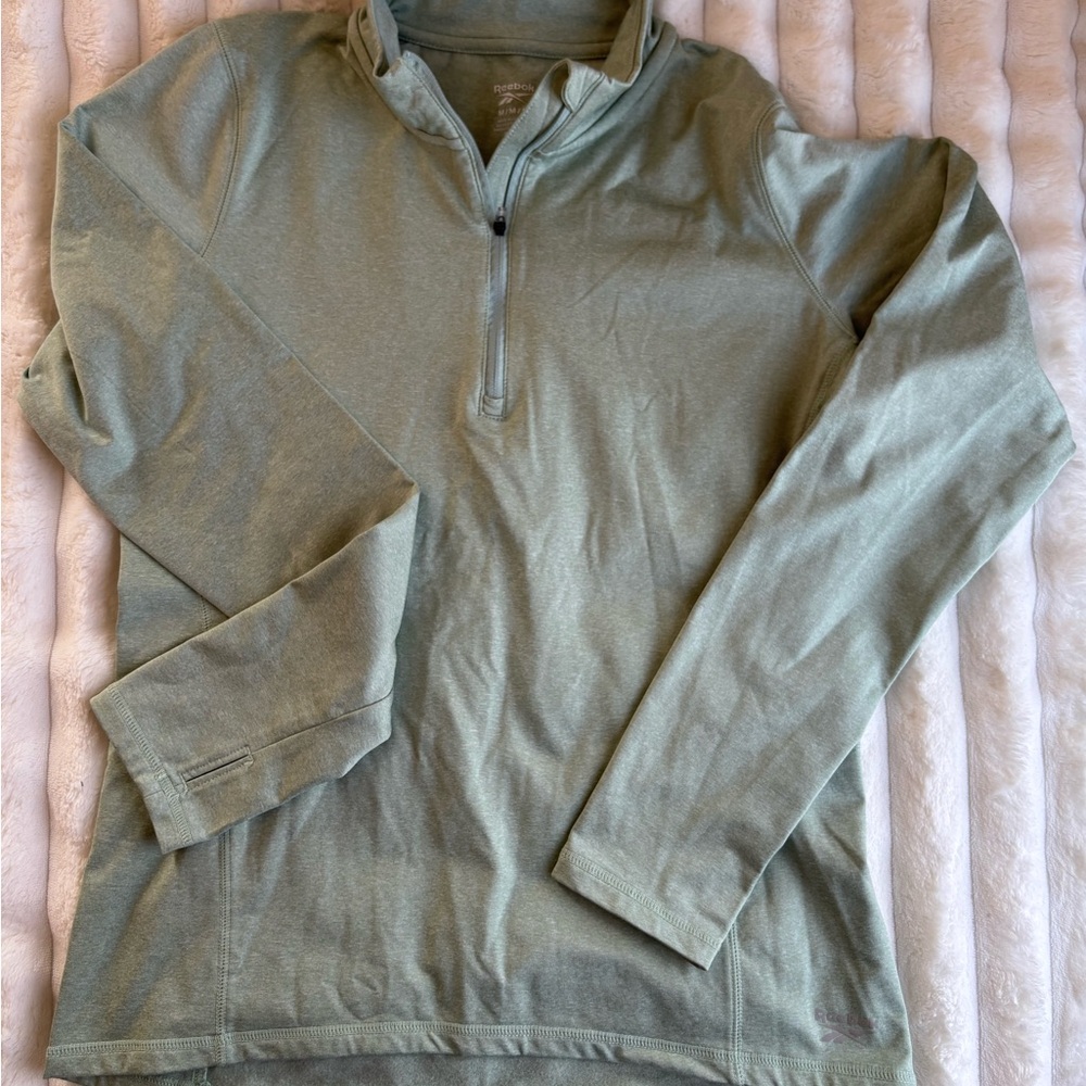 Reebok Women's Sage Green Zip-Up Top